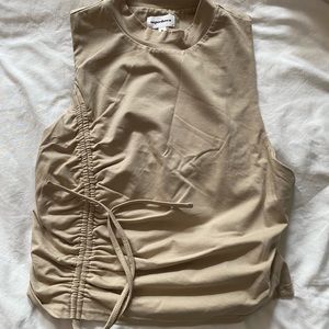 Superdown scrunched crop top